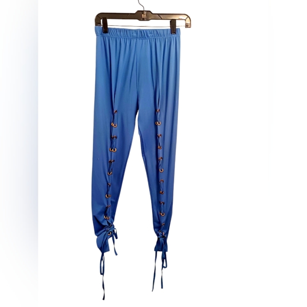 Teal Blue Drawstring Pants by SJL Apparel Size L/ XL